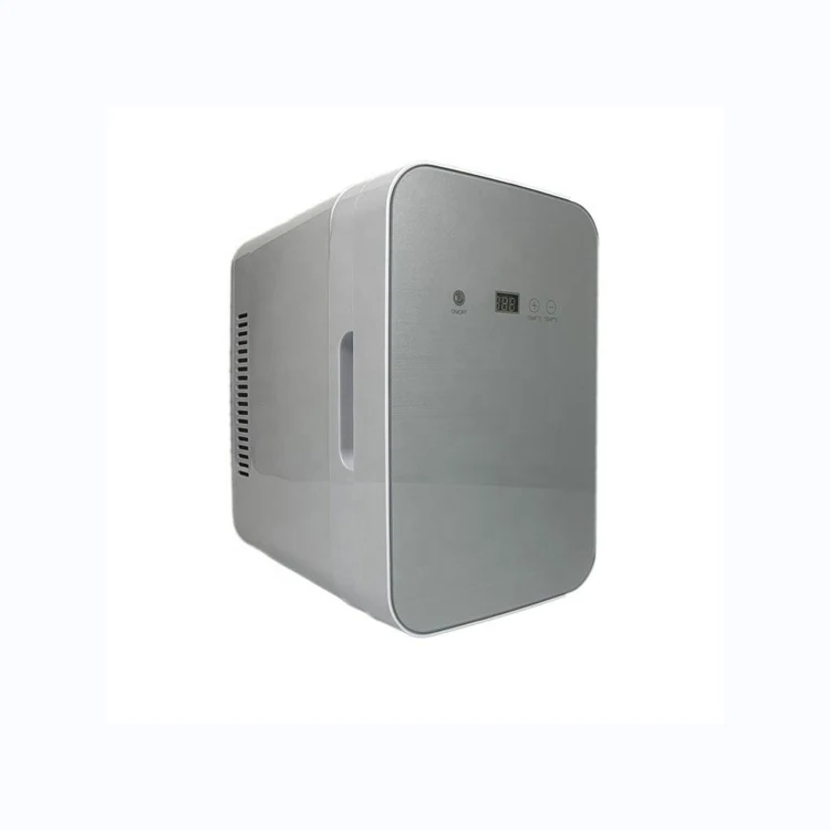 Portable car fridge freezer mini cake display refrigerator 10L glass door beauty mini fridge
