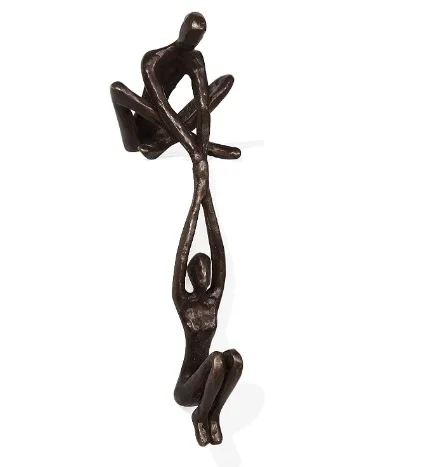 3 Pcs Thinker Statue Black Abstract Sculptures Home Decor Modern Resin Statues Black Decor Accents for Bookshelf Coffee Table