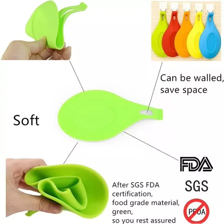KTW013 YUEHAIDA VN MADE IN VIET NAM SILICONE KITCHEN WARES KITCHEN GOODS KITCHEN SILICONE SPOON REST KITCHEN VN STUFF KITCHEN