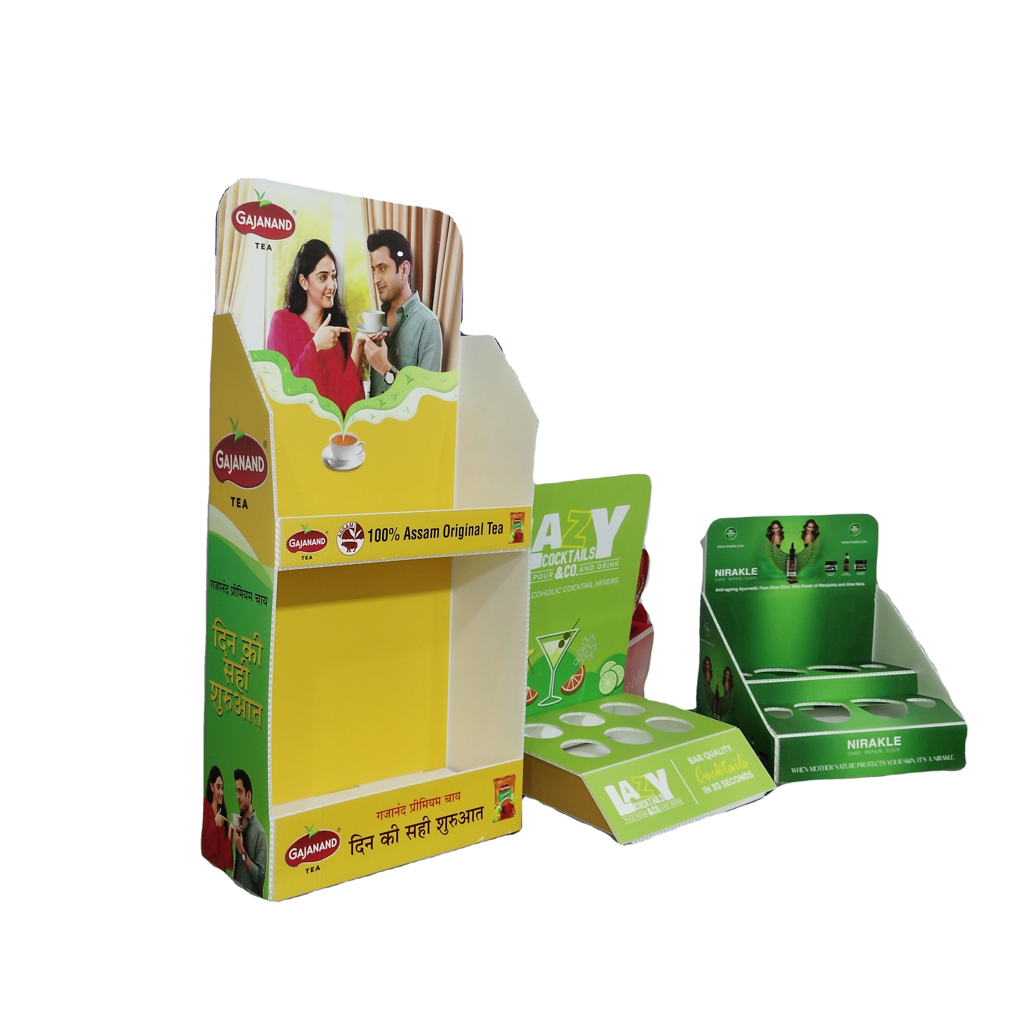 UP display racks made from recylcable pp honeycomb panel washable iso 9001:2015 certified food grade materials