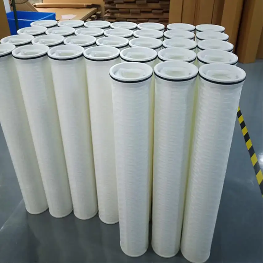 Industrial Large Flux Pleated Cartridge Filter High Flow Filter Cartridge For Seawater Purification System