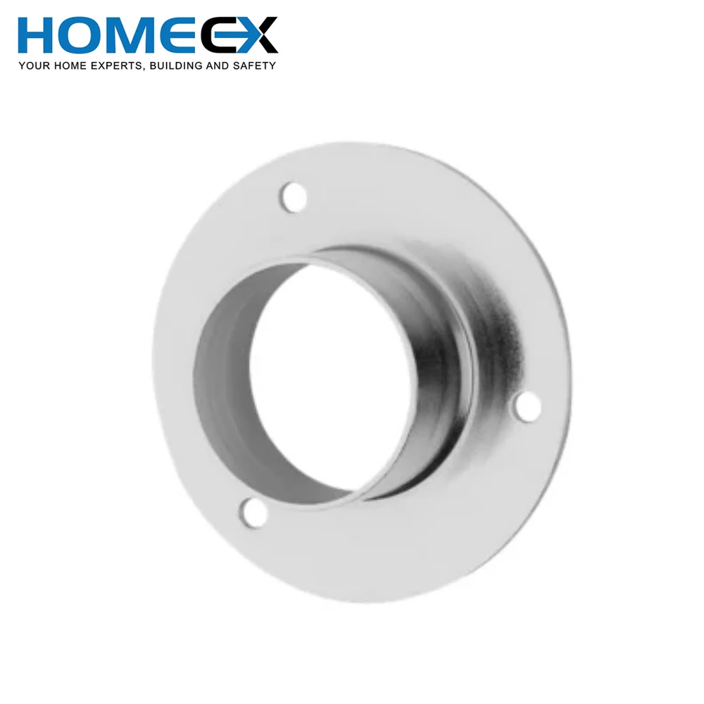 Satin Nickel Finish Heavy Duty Closet Rod Holder Poles Socket Closet Flange Set