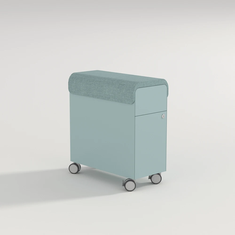 OMNI Sturdy Steel Pedestal Mobile Storage with Casters for Commercial Office