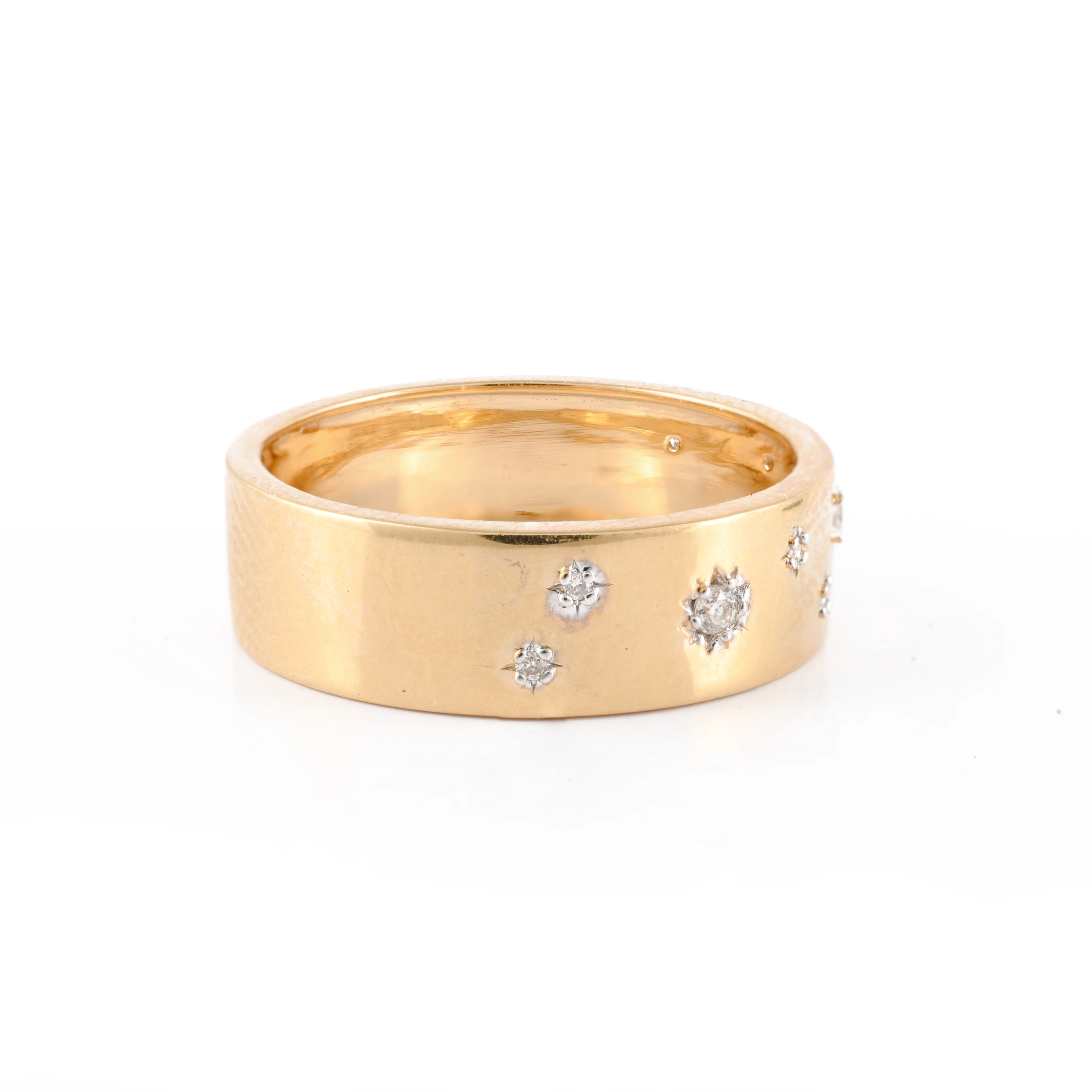 Handcrafted Genuine Mix Shape Round Diamond Wedding Band Ring 18K Solid Yellow Gold Ring Luxury Jewelry Wholesale Products