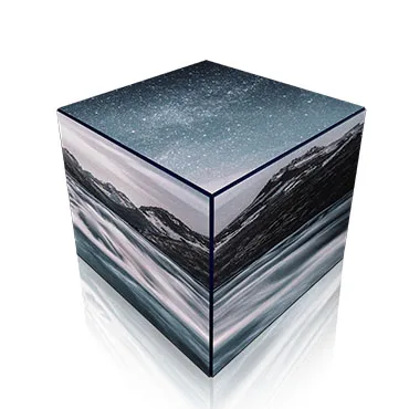Outdoor Creative Magic Cube Cuboid Square Led Display Screen Panel For Retail Store Shop Logo Advertising