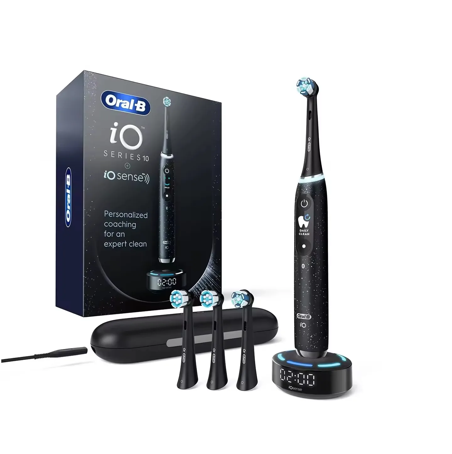 Электрическая зубная щетка Oral-B iO 10 с датчиком давления 4 насадками дорожный футляр-7 режимов таймер 2 мин