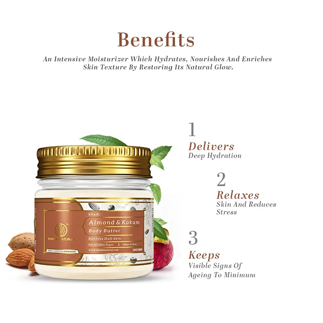 Khadi Natural Almond & Kokum Body Butter 100 g