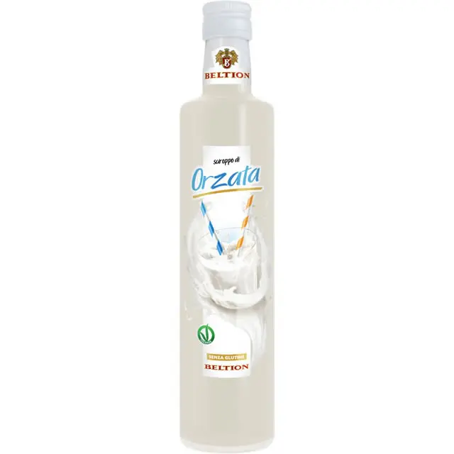 Premium Italian Mint Orzata syrup 500 ml VEGANOK certified to be diluted for drinks for cocktails or for topping