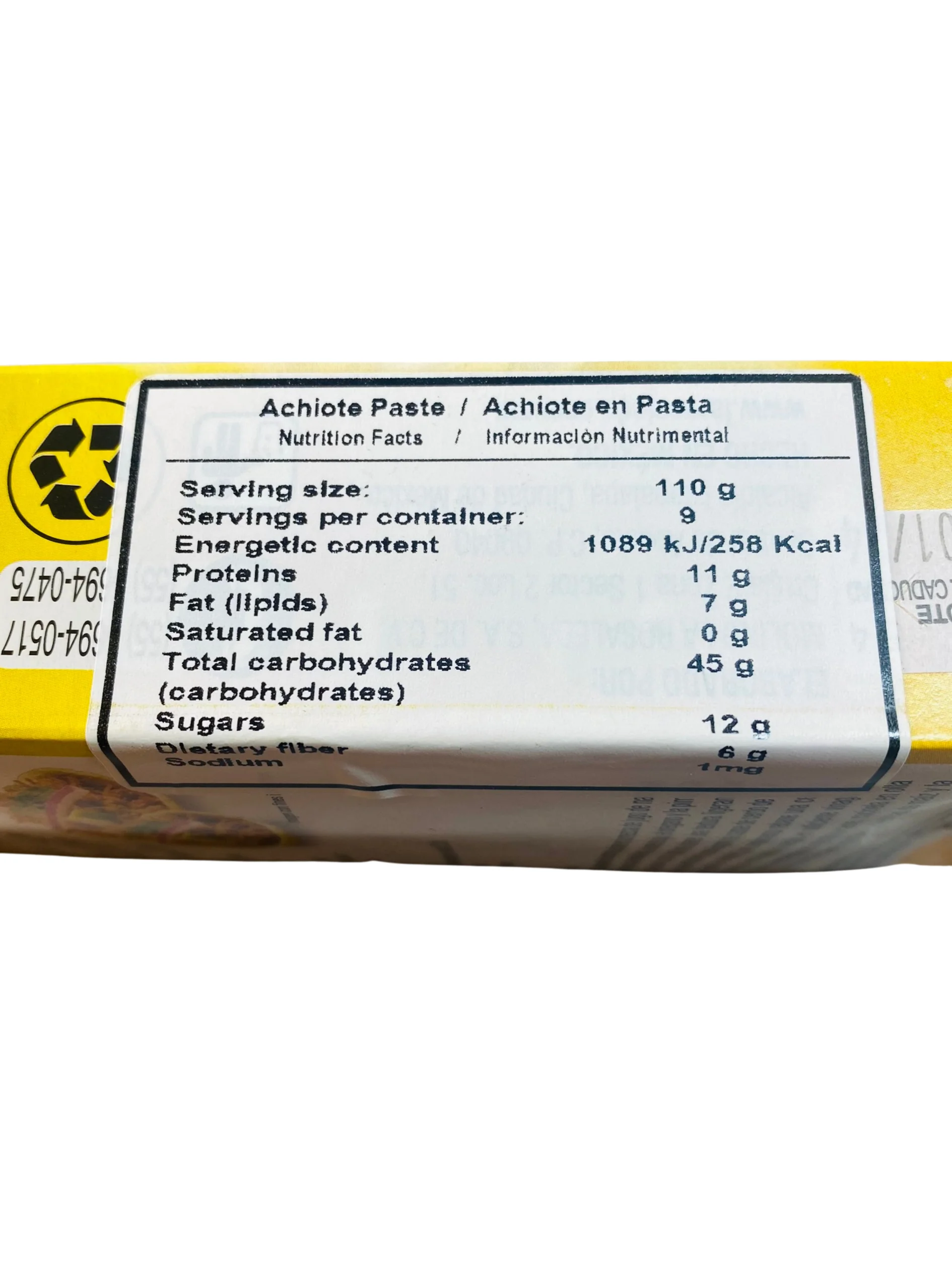 El Criollo Achiote Paste, Annatto Paste 1 Kg (2.2 LB)