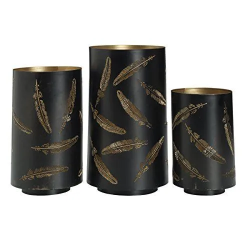 Massive Collectible Iron Etched Leaf Design Tea Light Candle Holder Beautiful Flickering Reflections The Dark Decorative Lamp