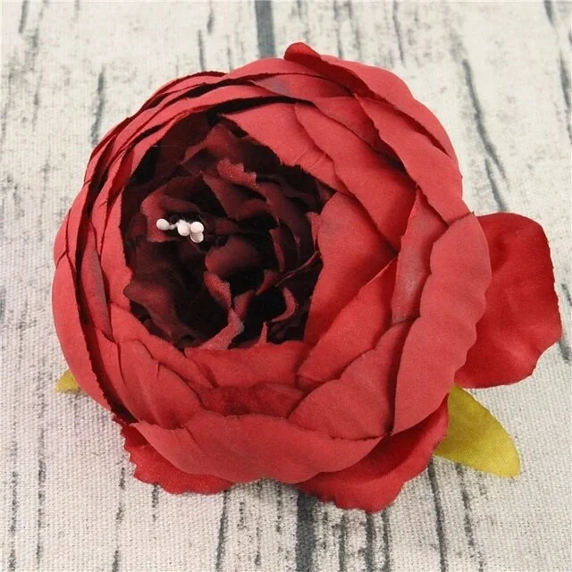 Artificial silk Cabbage Roses Silk Tea Rose Artificial Peony Flower Head for home Wedding Centerpieces Arrangement party  flower