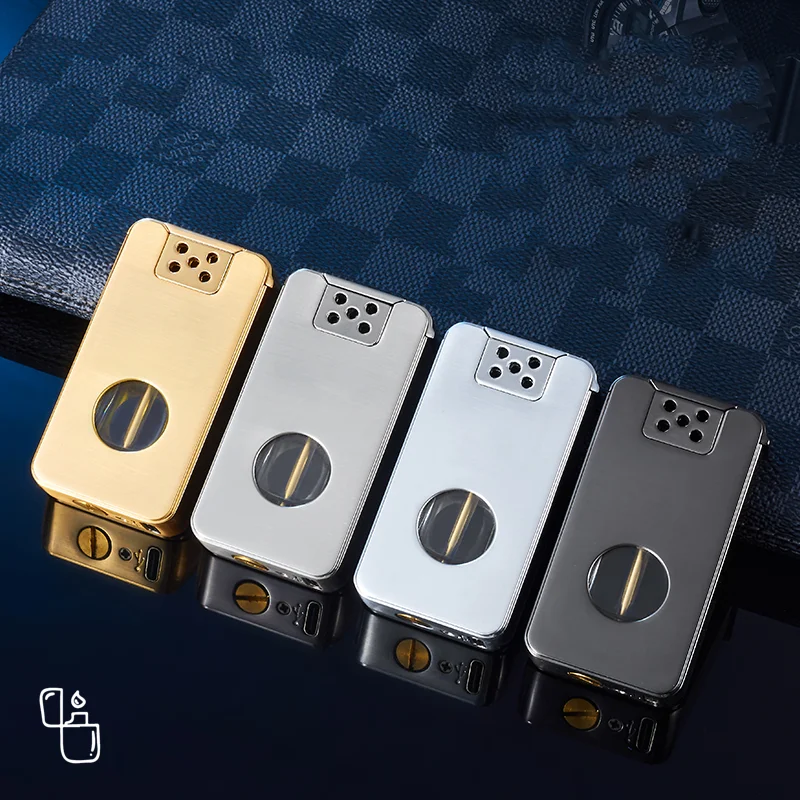 DEBANG Voice-activated ignition lighter 2024 new design Type-C rechargeable kerosene butane lighter with pretty gift box