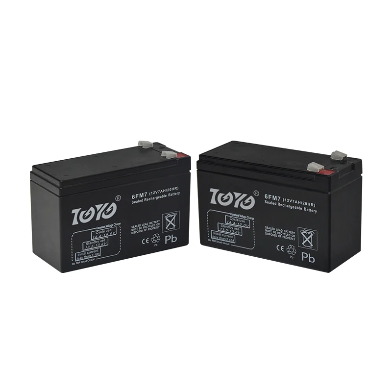 TOYO 2023 Hot Sale 12V 7AH CE Certification Testing Report MSDS Valve Regulated Sealed Lead Acid Battery