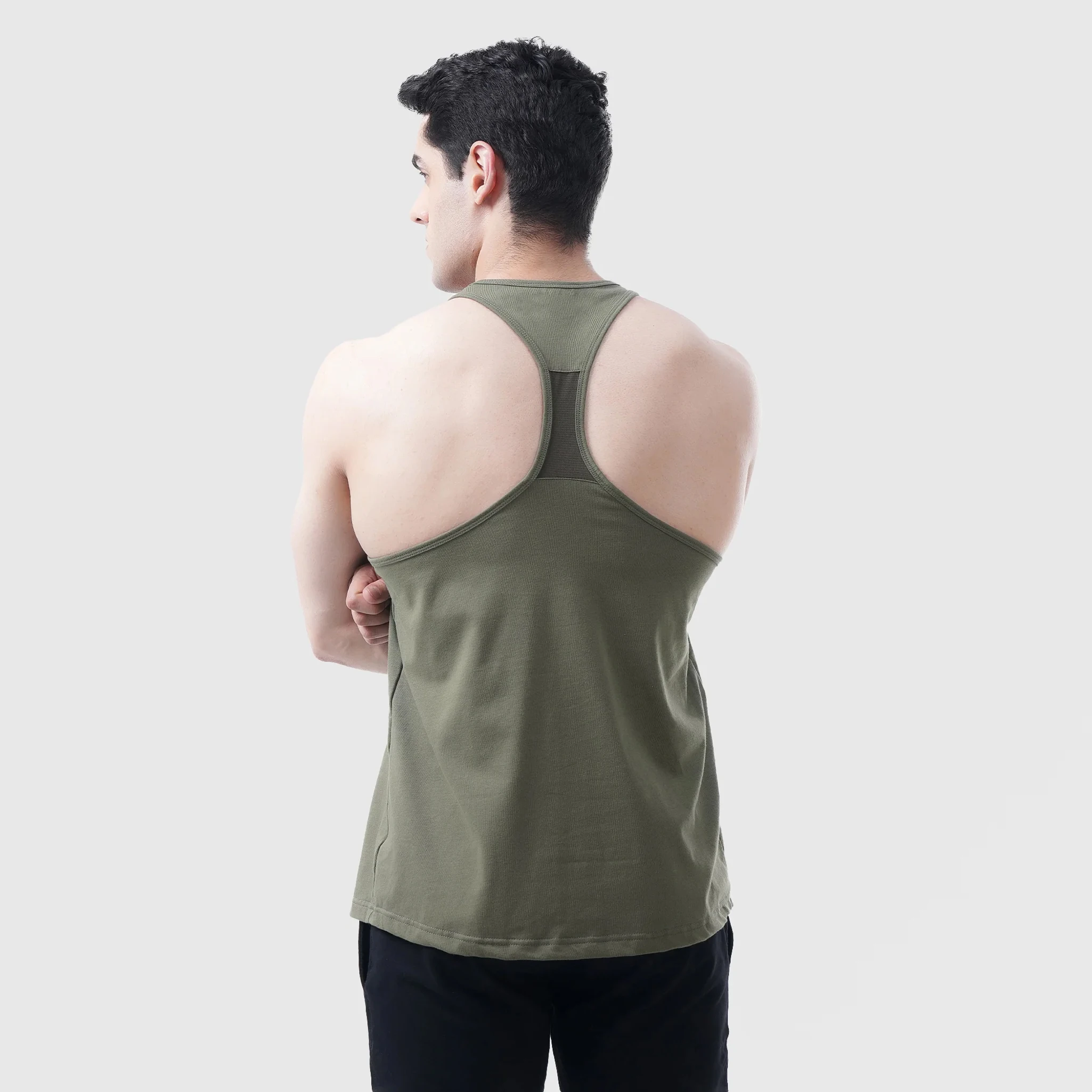 Wholesale Custom Men Cotton Seamless Fitness Bodybuilding Undershirt Training String Singlet Gym Tank Tops Vest For Men