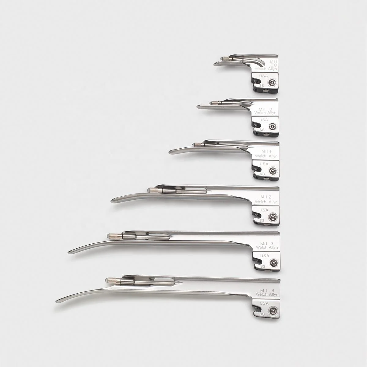 Fiber Optic Laryngoscopes Set Medical Diagnostic Laryngoscopic Intubation Blades Kit 1 2 3 4 Blade Conventional Instruments Sets