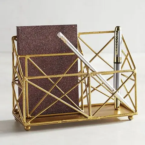 Copper pen holder for office desk and school accessories for pens and pencil gift way item give this your teacher and colleague