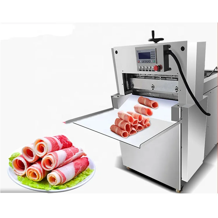 Fully Automatic Electric Meat Slicer Cutter Industrial Frozen Meat Slicer Six Rolls Automatic Beef Mutton Slicer