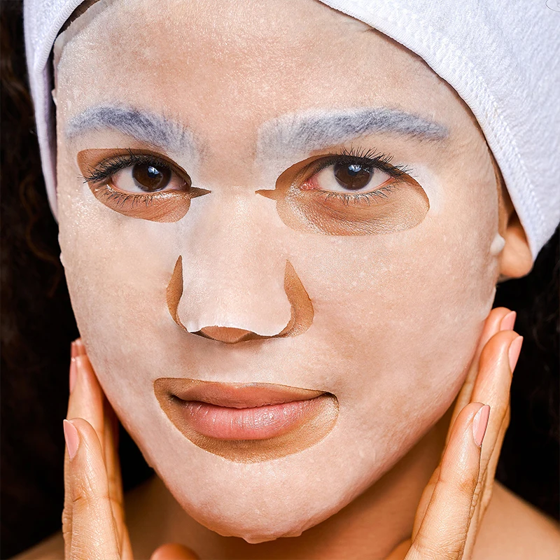 OEM/ODM Natural Plant Tea Tree VC Collagen Sheet Mask Anti-Aging Skin Brightening Moisturizing Facial Sheet Mask Private Label