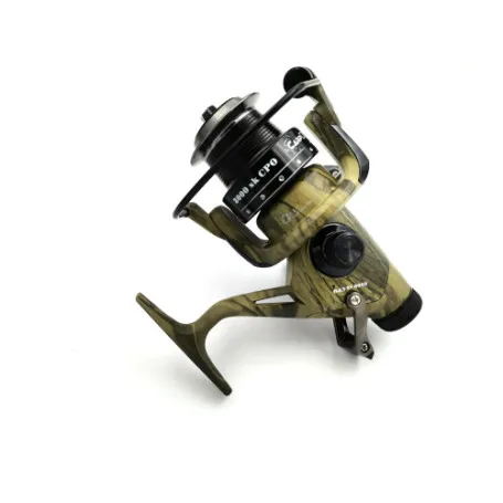 Camouflage SK3000 Carp Fishing Reel with 5+1 Ball Bearings, Freewheel Drag, and Anti-Twist Line Roller