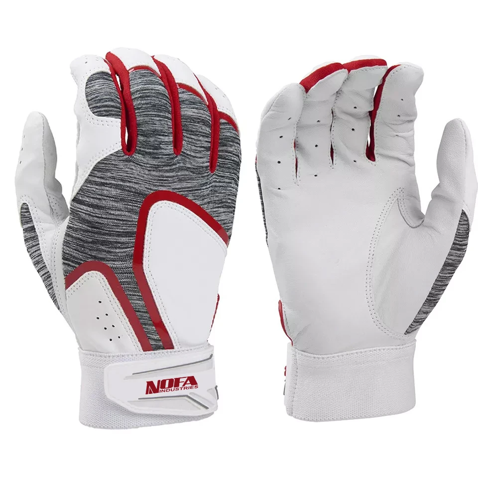 hot sale professional Batting Gloves Custom logo adult batting gloves genuine leather palm baseball batting gloves