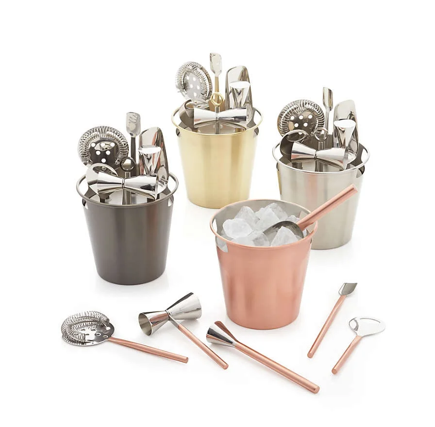 Shakers Bar Kit Set Shaker Factory Direct 28oz Stainless Steel Cocktail Metal Tools Spoon Feature Boston Eco Material Origin SGS