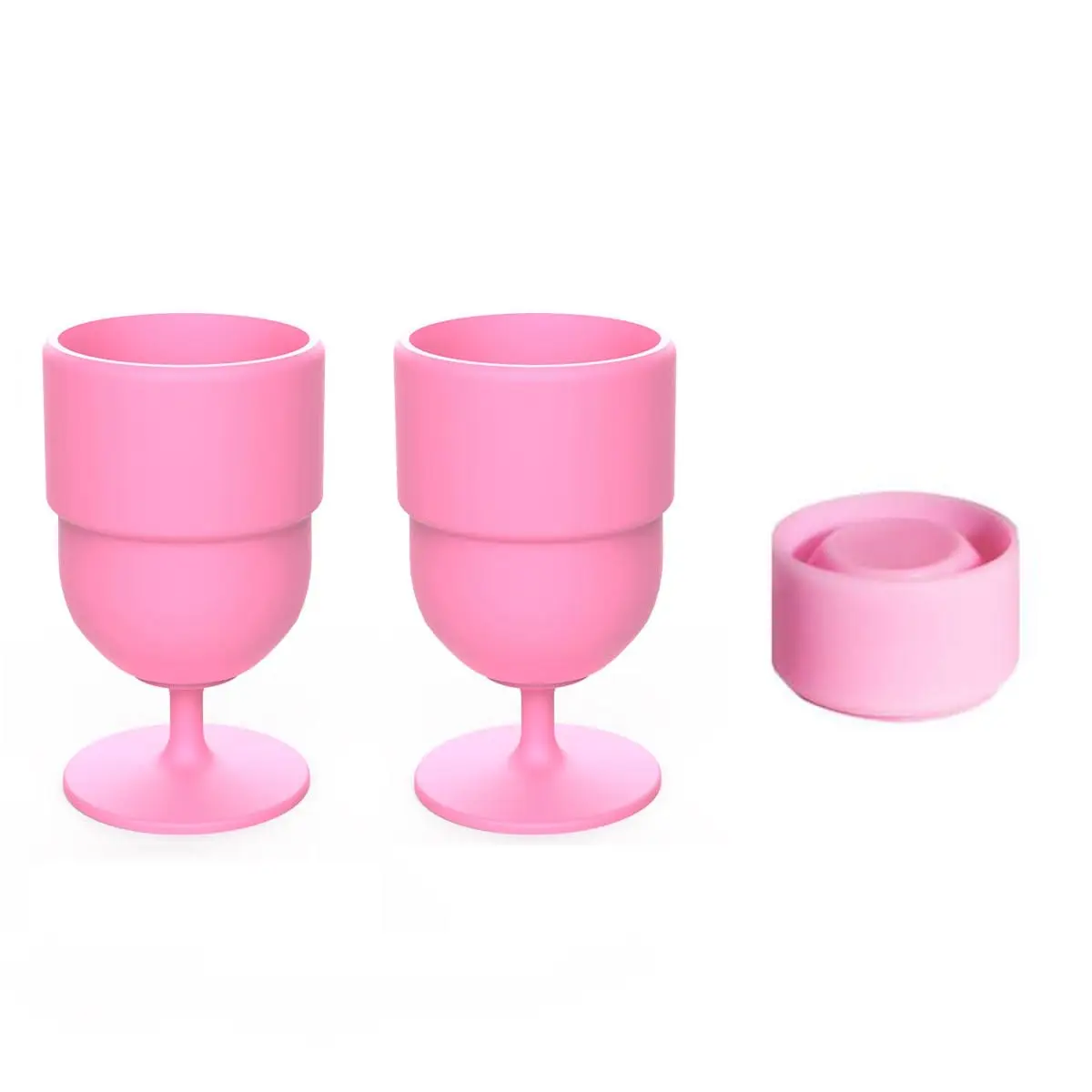 Portable Collapsible Silicone Wine Glasses Travel Wine Glasses for Picnic Indoor Outdoor Set  BPA-Free 100%silicone