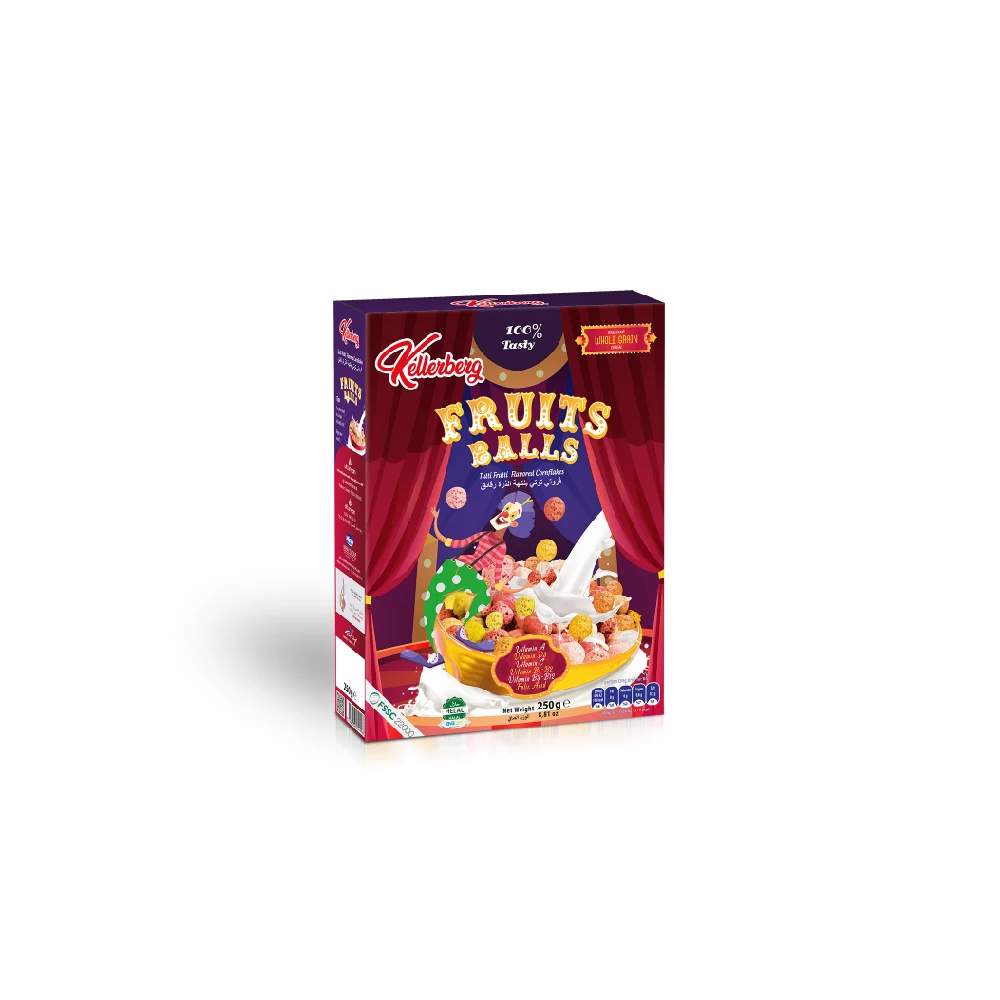 Фруктовые шарики горячая распродажа фруктовые хлопья для завтрака мультяшная коробка из Турции хлопьи