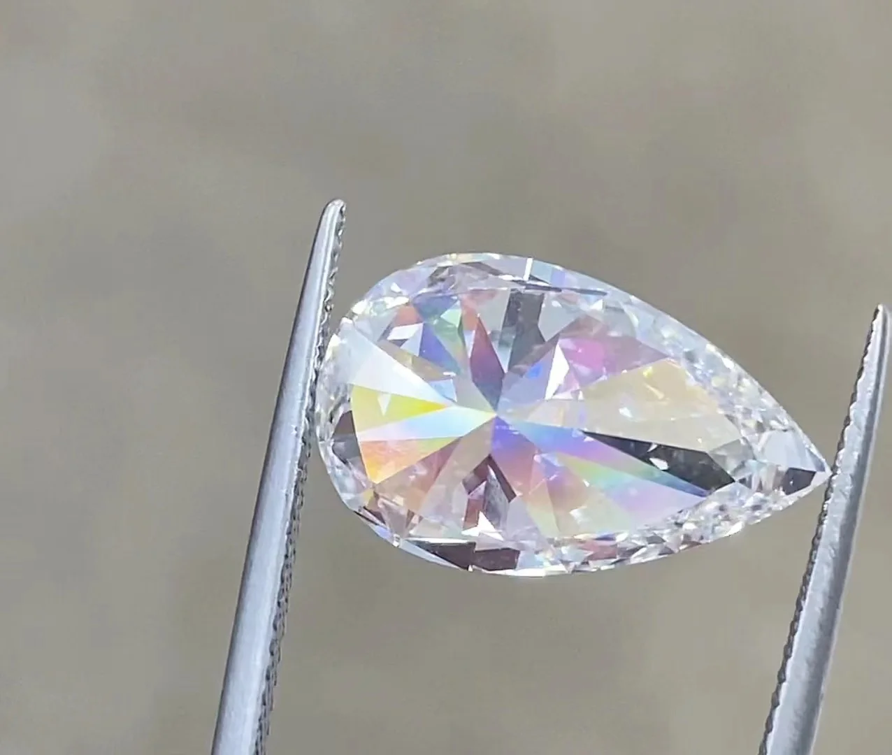 From CHINA Diamond Stone High Quality White Diamond 5 carat created Diamond Price Per Carat Lab D F VS Pear Loose Jewelry