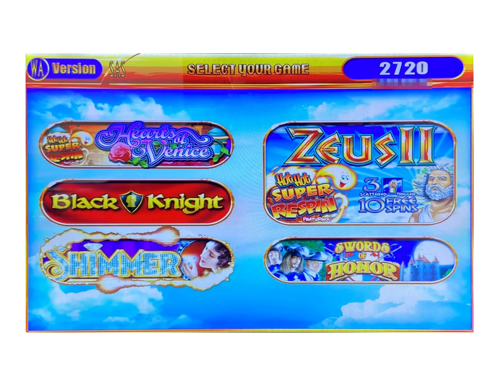 WS5 WA 5 in 1 game board arcade machine arcade game machine tragamonedas juegos good holding WMS550 POG factory