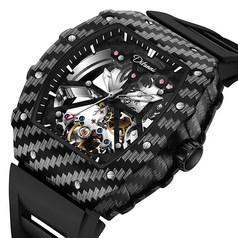 men automatic swiss watch style eta  Waterproof watches decoration carbon fiber watch