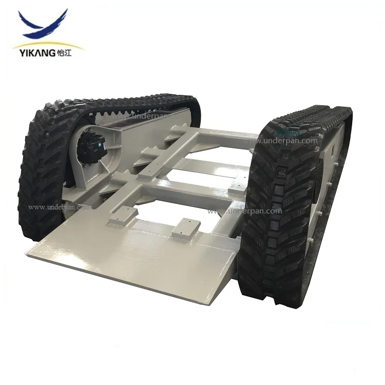 Custom style rubber track undercarriage for fire--fighting robot crawler chassis from China YIKANG company