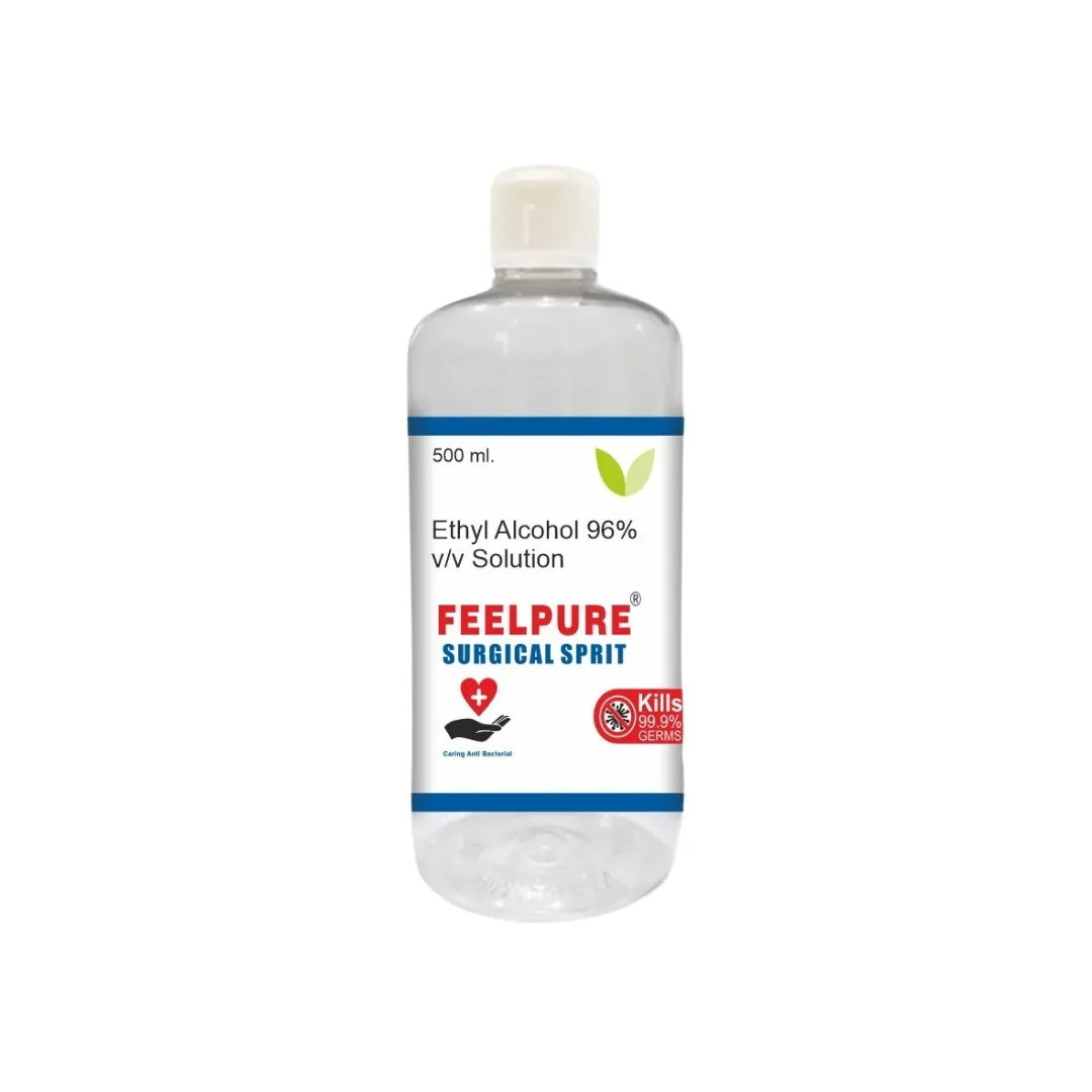 Surgical Spirit Ethyl Alcohol 96% 500 ML With customized Packing size Available Surgical spirit Ethyl Alcohol 96% of IP Grade