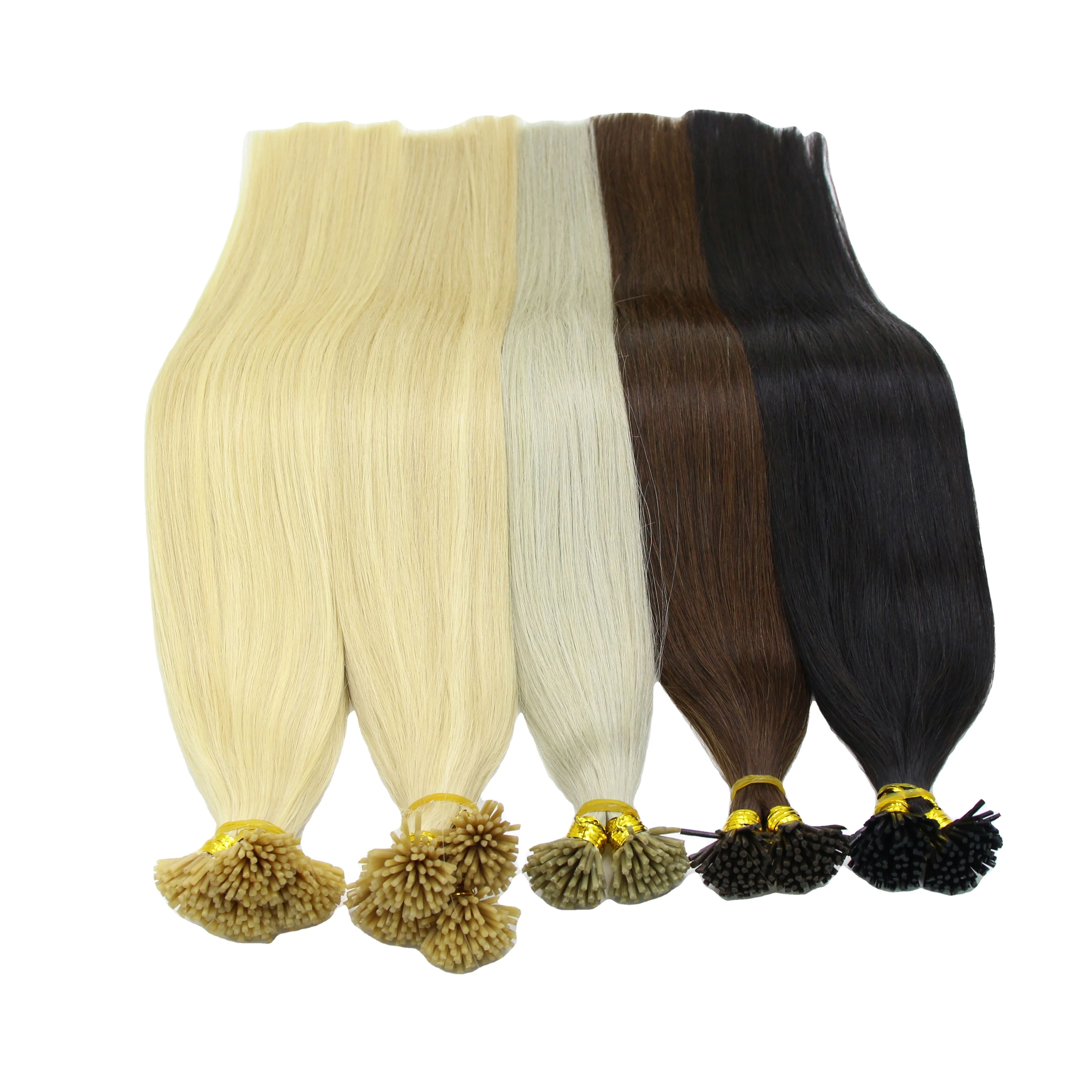 Wholesale Top Quality  Vietnamese Human Hair I Tip Hair Extensions Straight  Brown Color