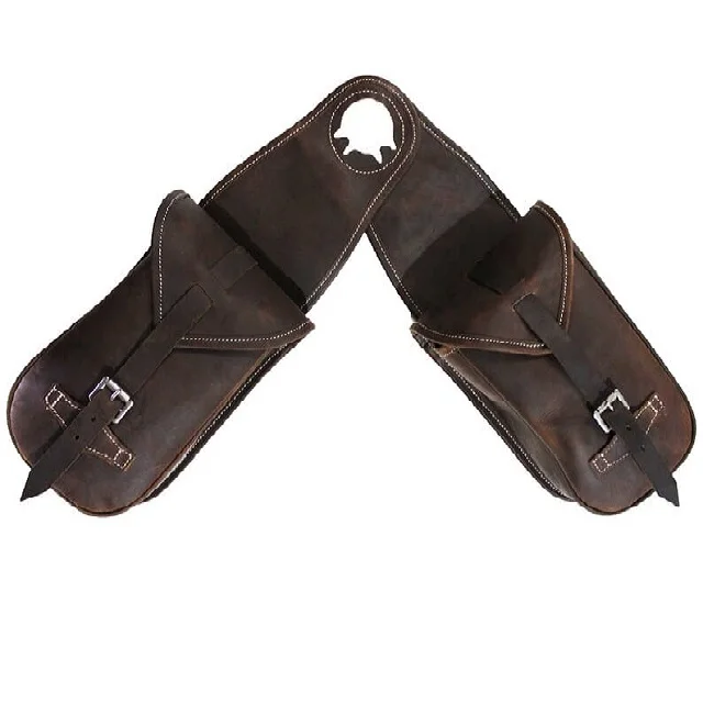 Genuine Leather High Quality Saddle Bag Premium Quality Foldable Saddle Bags Multifunctional & Spacious Horse Equipments E97786
