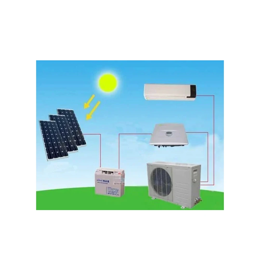 100% чистый солнечный 12000btu 18000btu DC48V автономный кондиционер с гелевой батареей