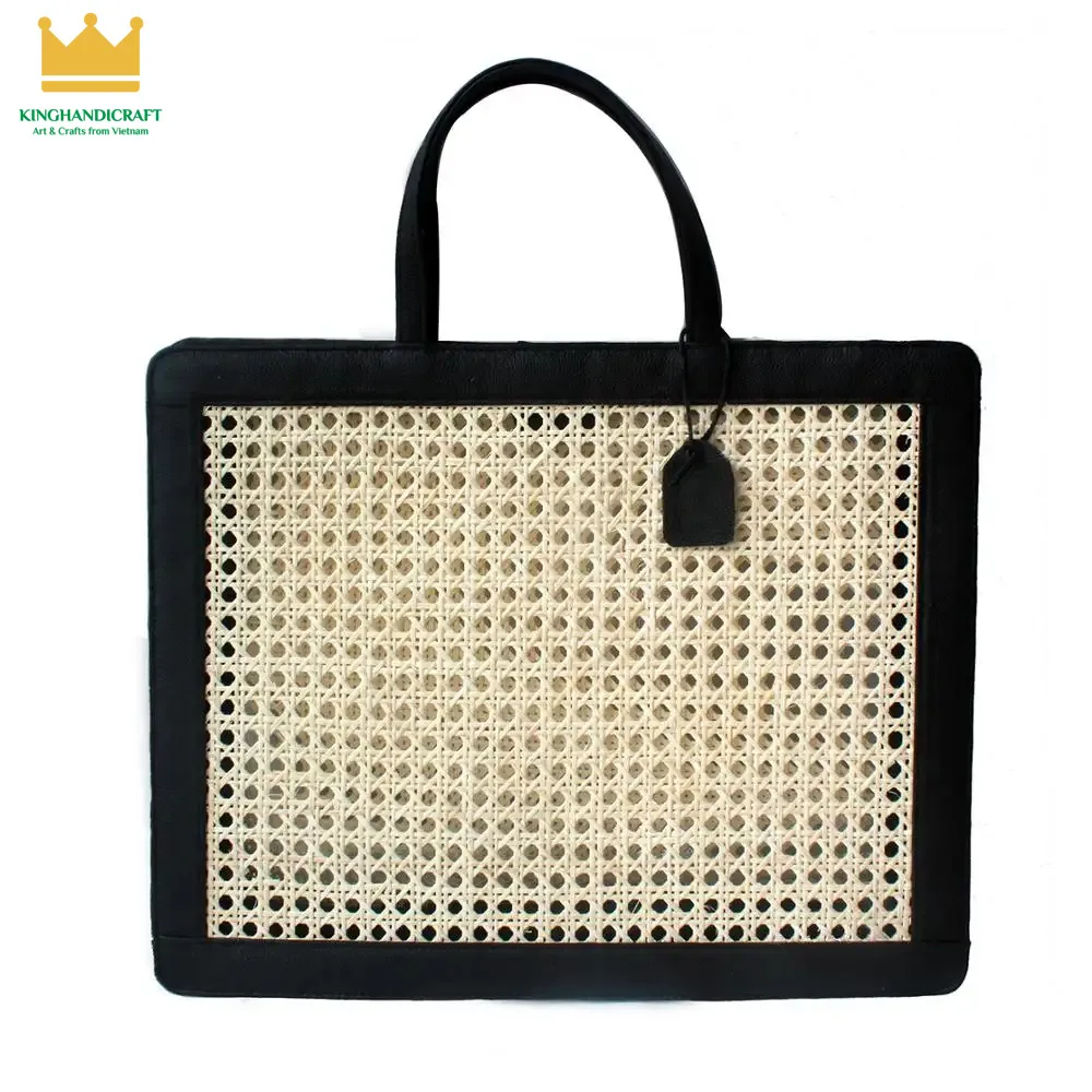 Rattan cane webbing bag new design, Rattan wicker bag new luxury