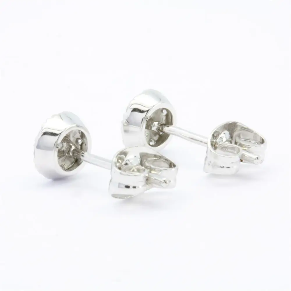 OEM Anniversary Best Choose 18K High Quality Solid White Gold Earrings Real Diamond Fine Jewelry Wedding Sets Jewelry Set Bridal