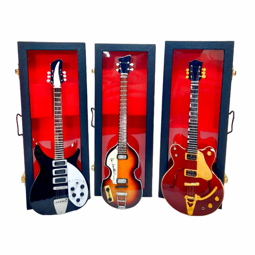Mini Guitar Replica Famous Band in the World with THE BEATLES Tribute Merchandise