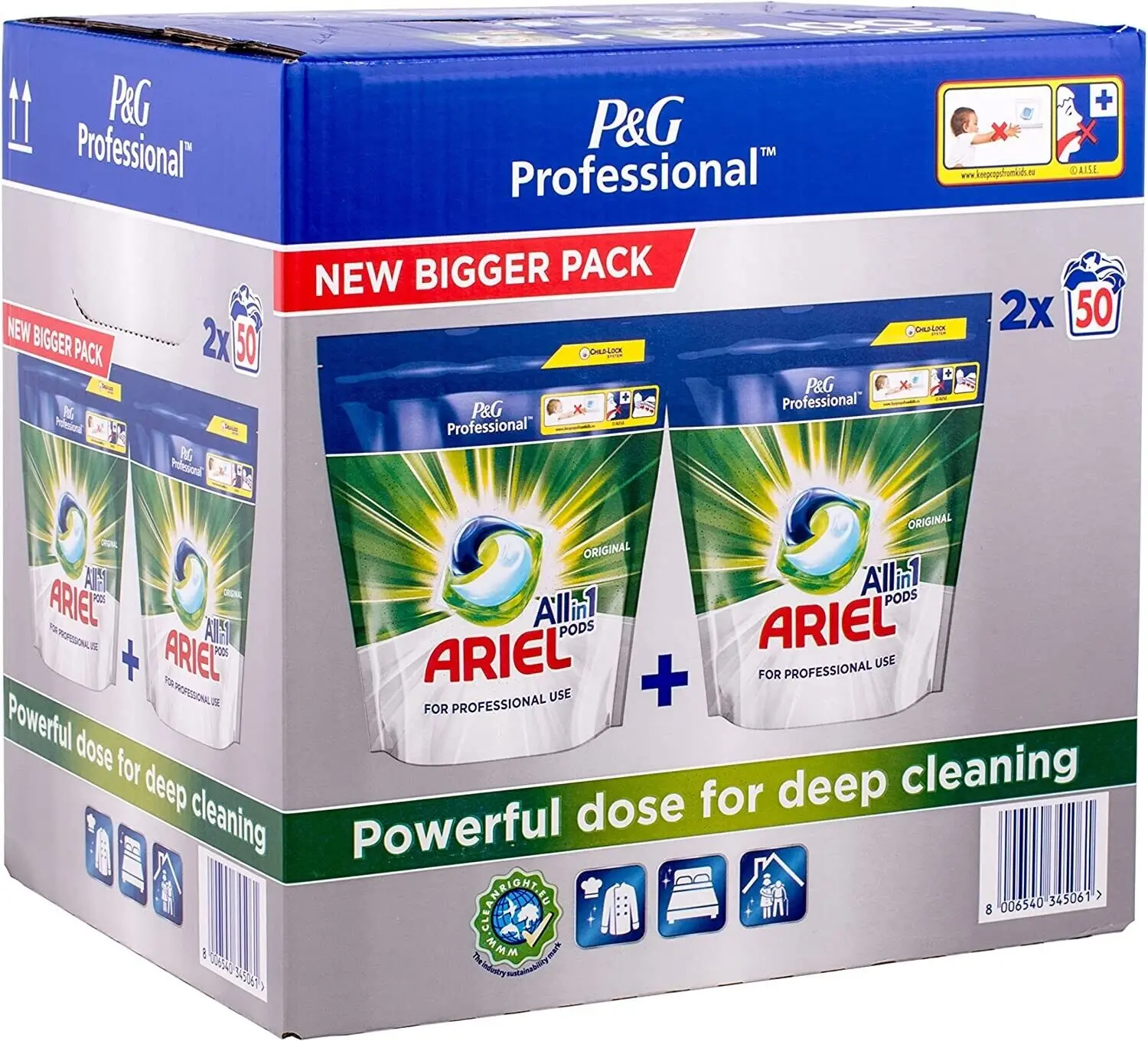 Ariel Professional все-в-1 стручки для стирки жидкого стирального порошка 100