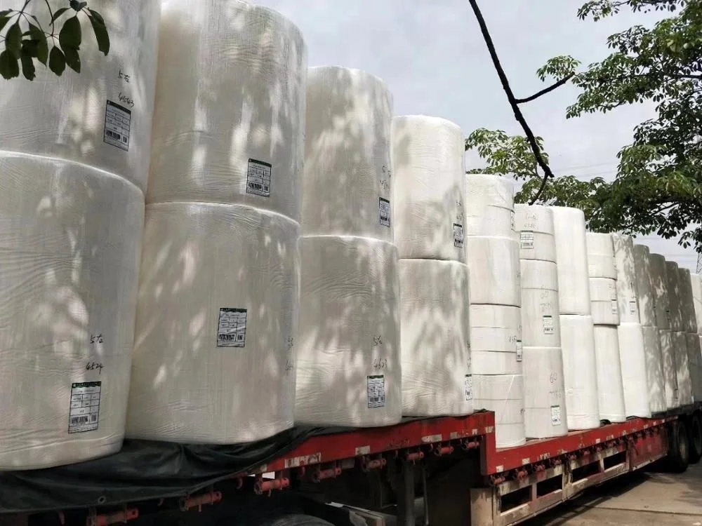 Wholesale Customize width raw material for making  napkin tissue paper jumbo mother parent roll
