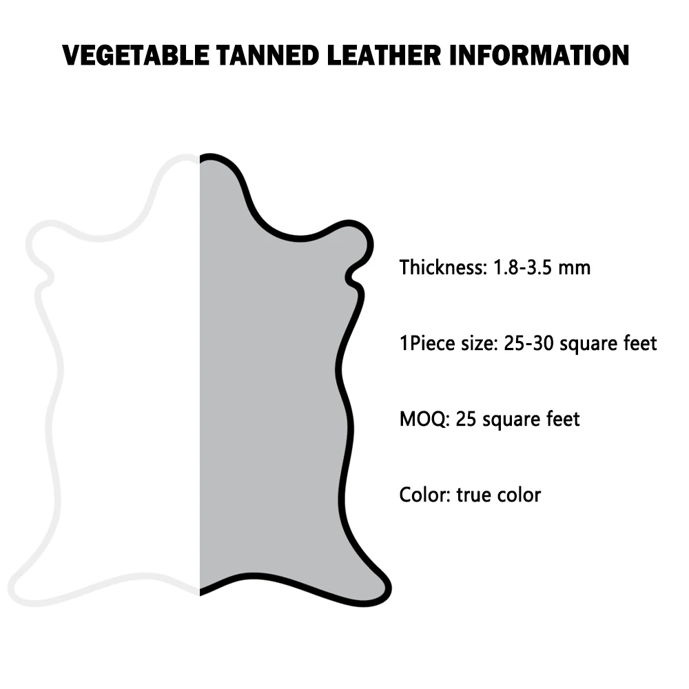 Natural beauty and excellent hand feeling cowhide veg tan leather natural leather for Furniture Clothing Shoes Bags
