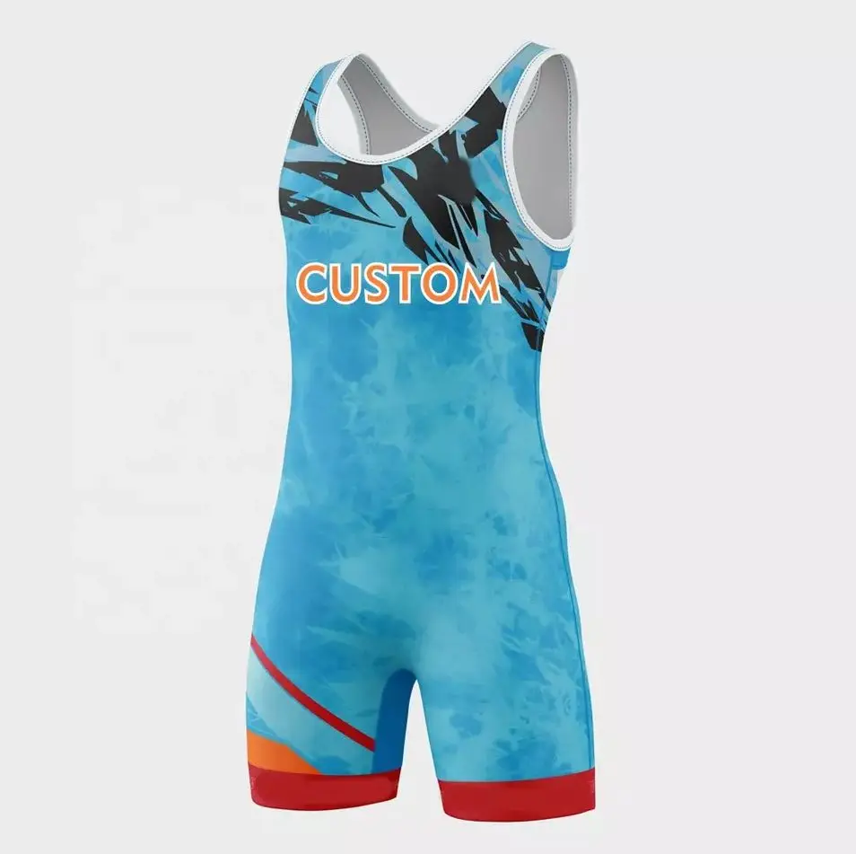 Custom Gym Training Wrestling Singlets Mens Power lift Weightlifting Men Singlet Wrestling Suit