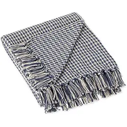 Houndstooth Cotton Blanket Cotton Houndstooth Blanket Throw With Fringe For Chair High Quality & Durable