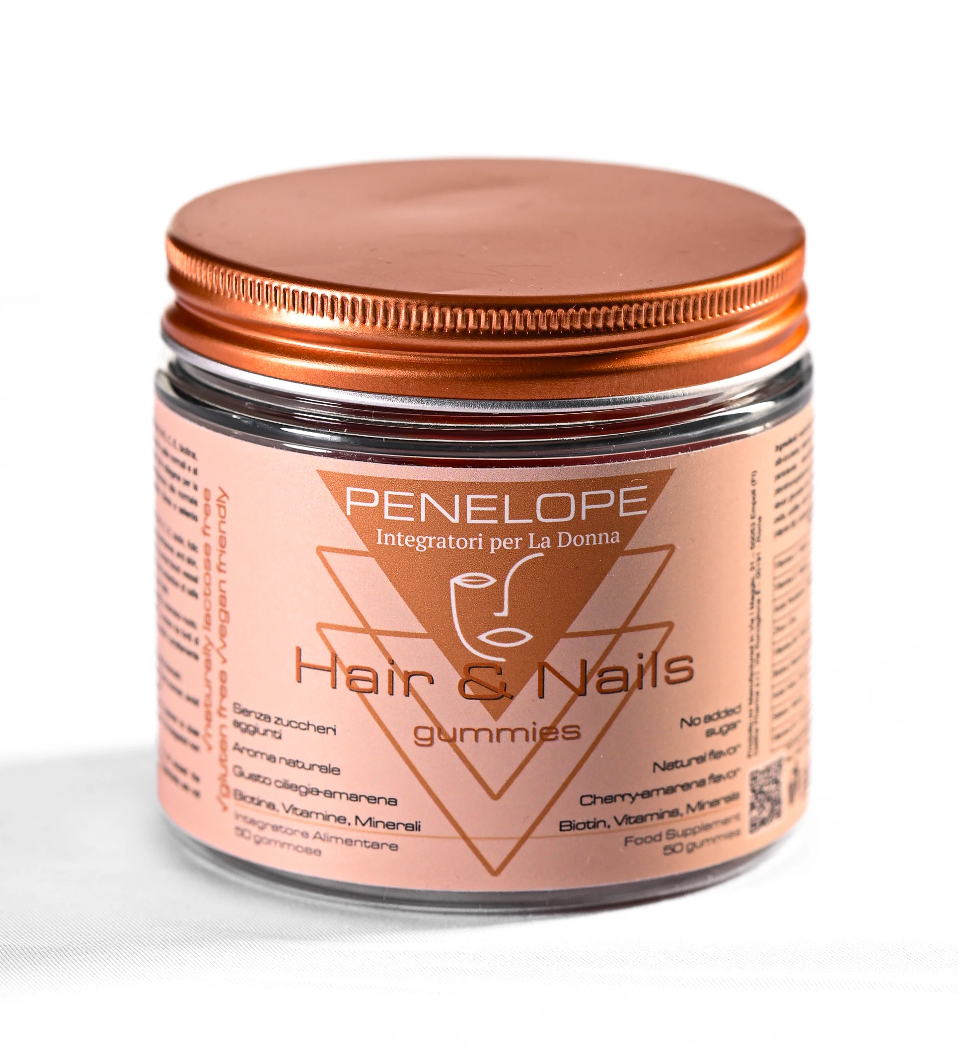 Penelope 50 Gummies Beauty Hair & Nail Supplement Appropriate for Woman and Man for beauty and strength of hair and nails