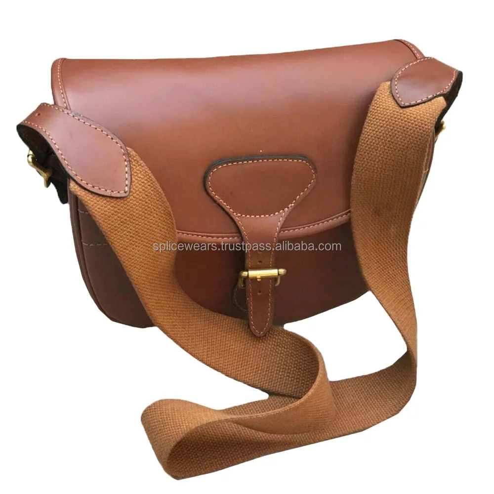 Genuine Leather Cartridge Bag Hunting Shooting Ammo Bag Portable Stock Shell Bags Made in Pakistan