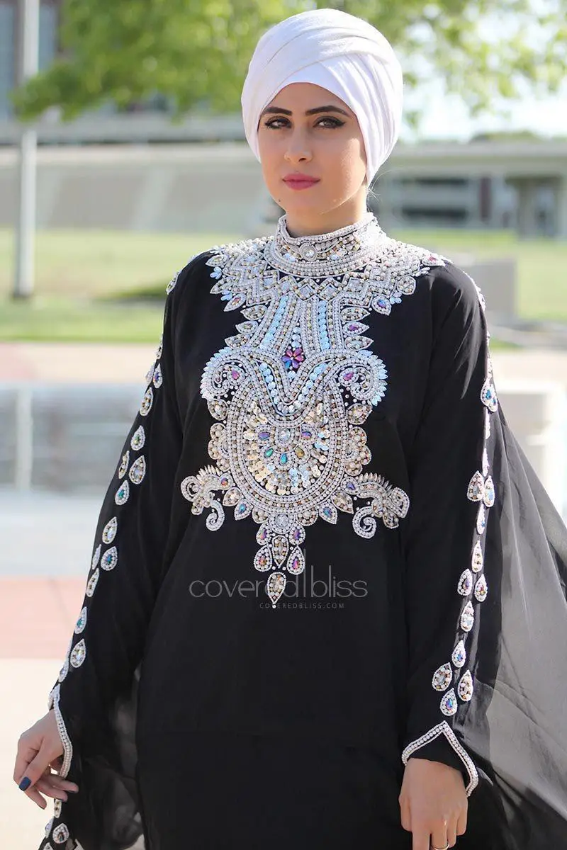 2024 New Design Kaftan Colored Caftan Muslim Traditional Caftan Stone Beads Work Hand Work Kaftan Moroccan Muslim Dresses