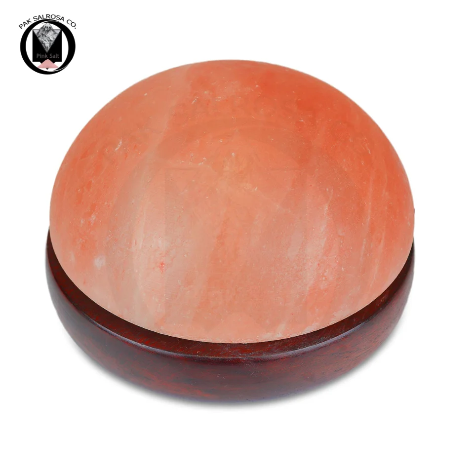 Pak Salrosa & Co Himalayan Salt Fancy Ball Lamps Light and Dark Pink Refined Solid & Naturally Detoxifying