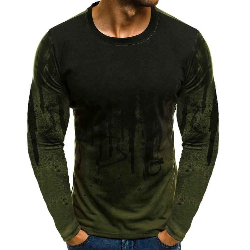 Men Beautiful Fashion T Shirt Long Sleeves Custom Wholesale Slim Fit Shirt For Men