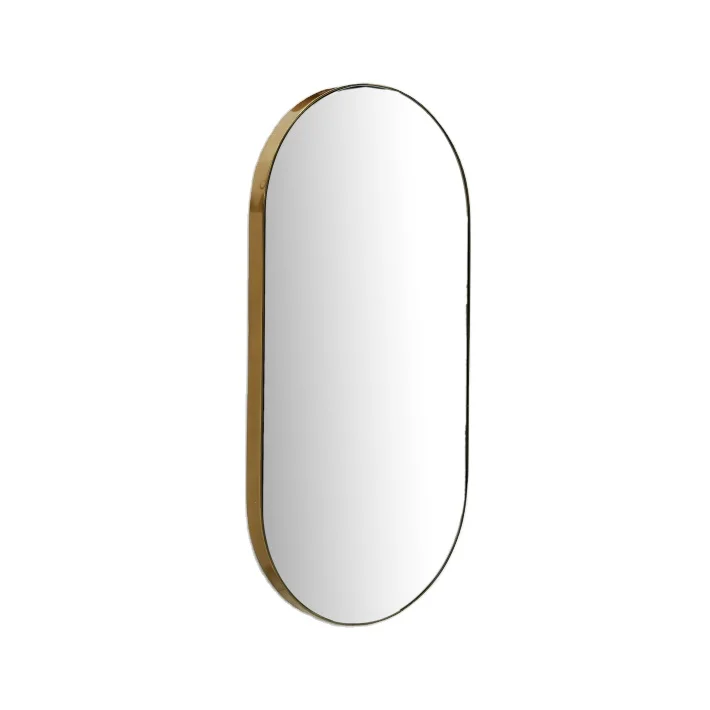 Modern Wall Mirror For Home Hotel Living room Bathroom decoration Metal mirror Frame Oval Shape frame design Wall Mount hanging