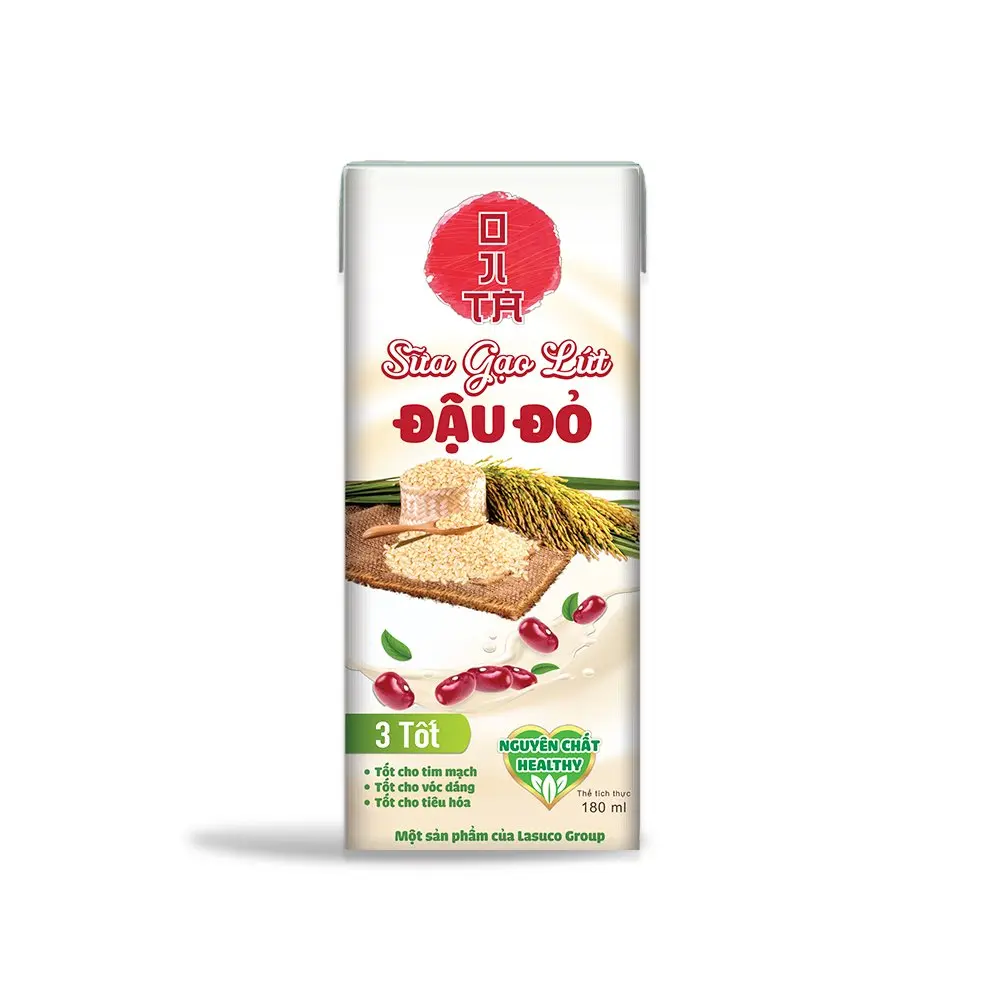 Essential Nutrient  Ojita Brown Rice Milk Red Bean Good For Body Shape 180Ml Box Wholesales OEM